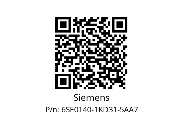   Siemens 6SE0140-1KD31-5AA7