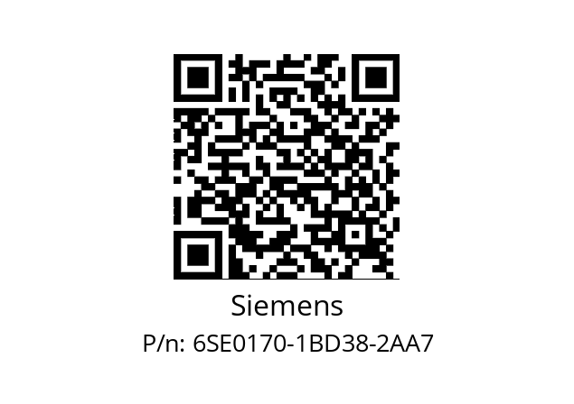   Siemens 6SE0170-1BD38-2AA7