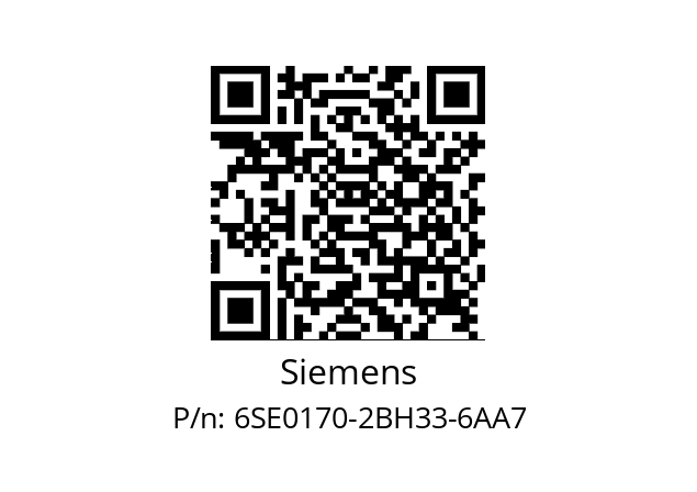   Siemens 6SE0170-2BH33-6AA7