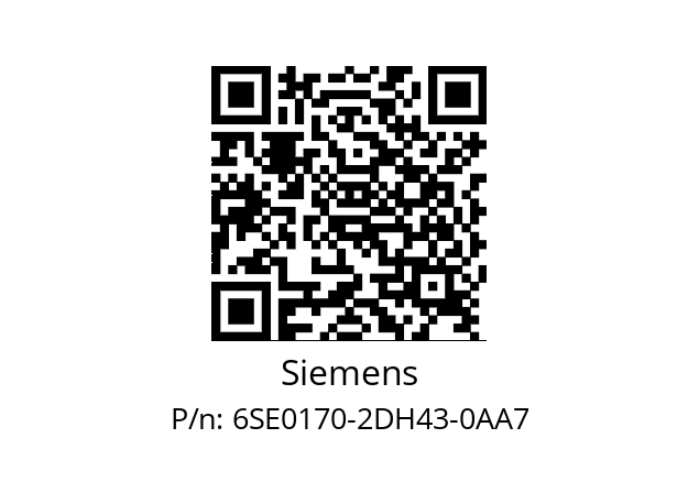   Siemens 6SE0170-2DH43-0AA7