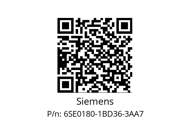   Siemens 6SE0180-1BD36-3AA7