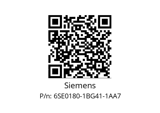   Siemens 6SE0180-1BG41-1AA7