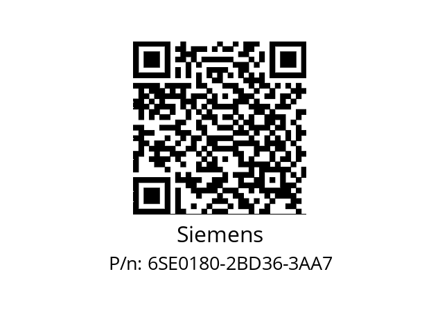   Siemens 6SE0180-2BD36-3AA7