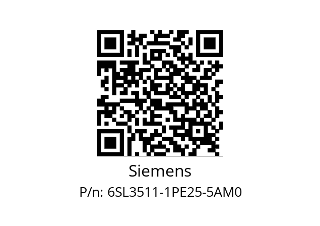   Siemens 6SL3511-1PE25-5AM0