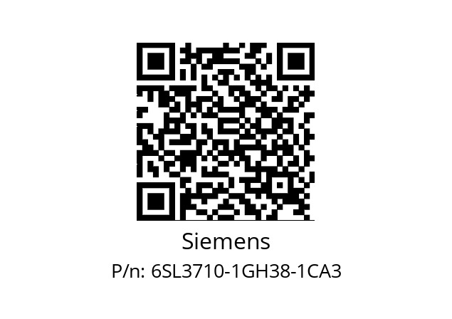   Siemens 6SL3710-1GH38-1CA3