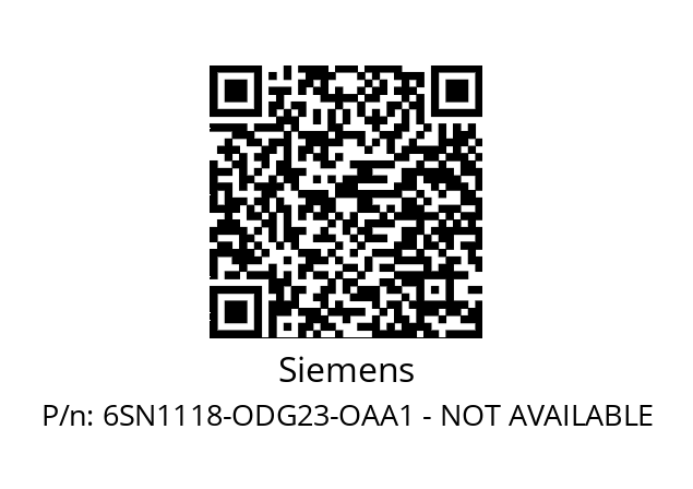   Siemens 6SN1118-ODG23-OAA1 - NOT AVAILABLE