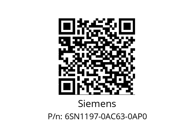   Siemens 6SN1197-0AC63-0AP0