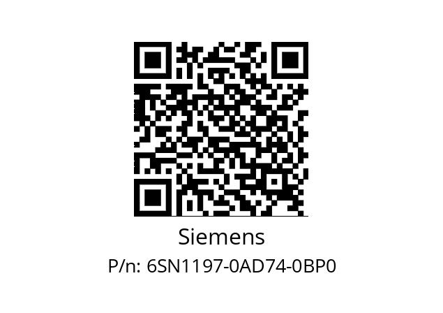   Siemens 6SN1197-0AD74-0BP0