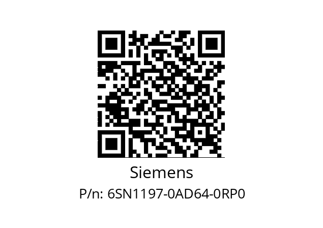   Siemens 6SN1197-0AD64-0RP0