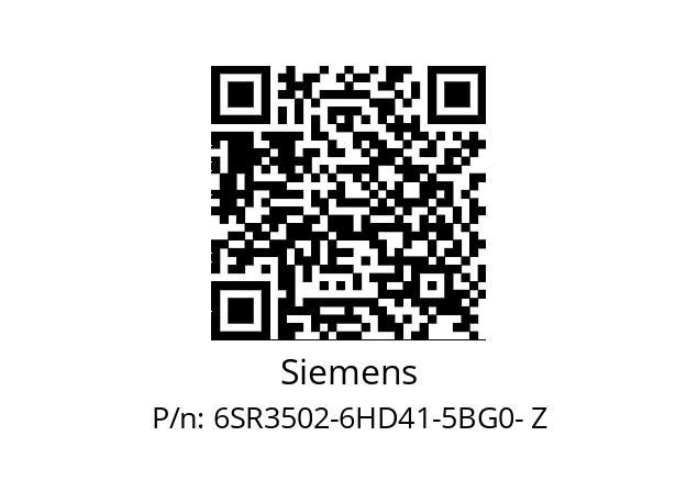   Siemens 6SR3502-6HD41-5BG0- Z