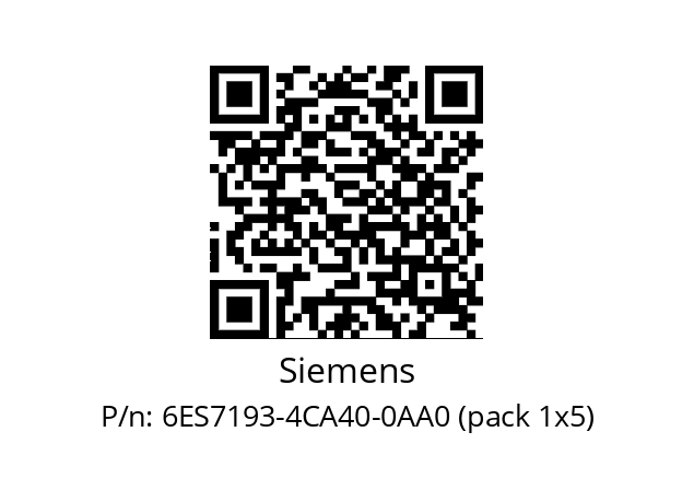   Siemens 6ES7193-4CA40-0AA0 (pack 1x5)