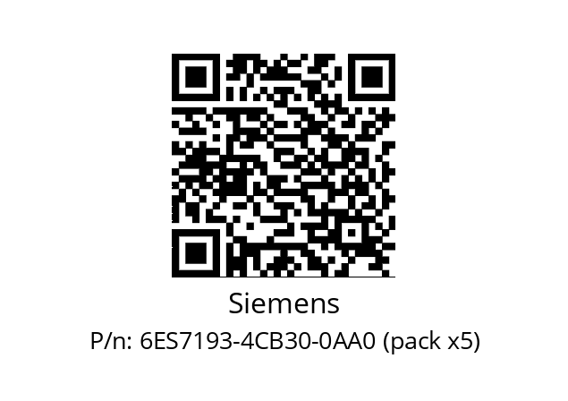   Siemens 6ES7193-4CB30-0AA0 (pack x5)