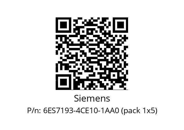   Siemens 6ES7193-4CE10-1AA0 (pack 1x5)