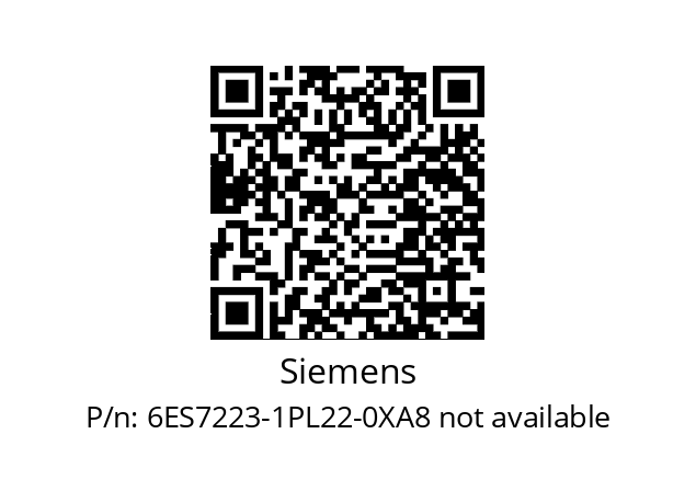   Siemens 6ES7223-1PL22-0XA8 not available