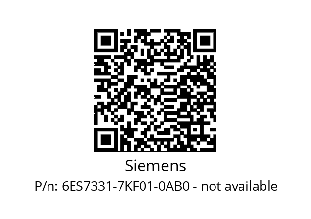   Siemens 6ES7331-7KF01-0AB0 - not available