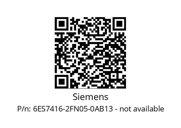   Siemens 6ES7416-2FN05-0AB13 - not available