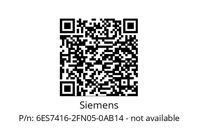   Siemens 6ES7416-2FN05-0AB14 - not available