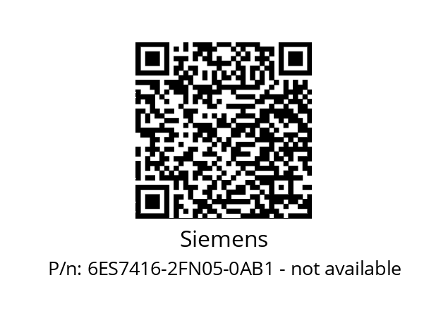   Siemens 6ES7416-2FN05-0AB1 - not available