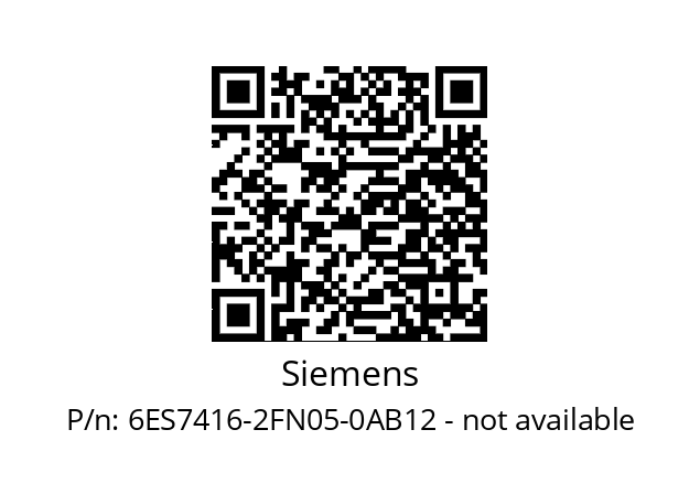   Siemens 6ES7416-2FN05-0AB12 - not available