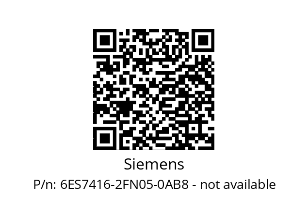   Siemens 6ES7416-2FN05-0AB8 - not available