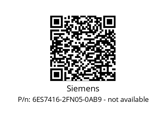   Siemens 6ES7416-2FN05-0AB9 - not available