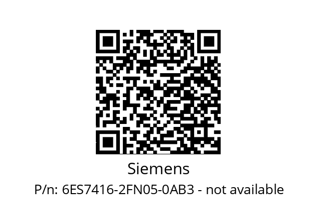   Siemens 6ES7416-2FN05-0AB3 - not available