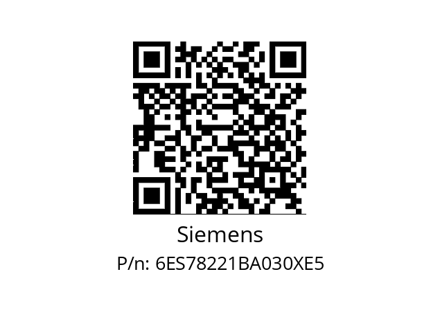   Siemens 6ES78221BA030XE5