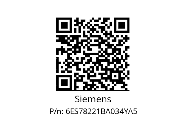   Siemens 6ES78221BA034YA5