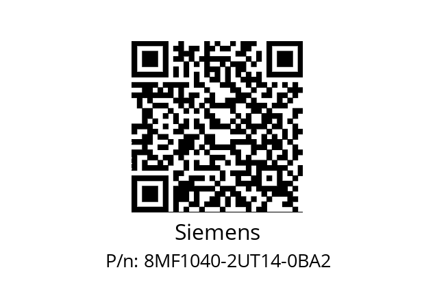   Siemens 8MF1040-2UT14-0BA2