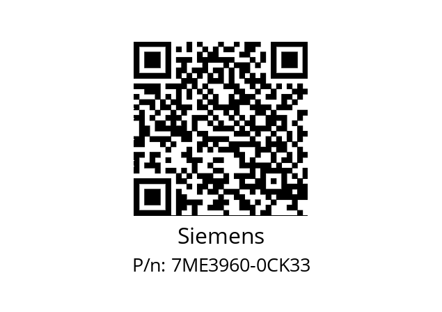   Siemens 7ME3960-0CK33