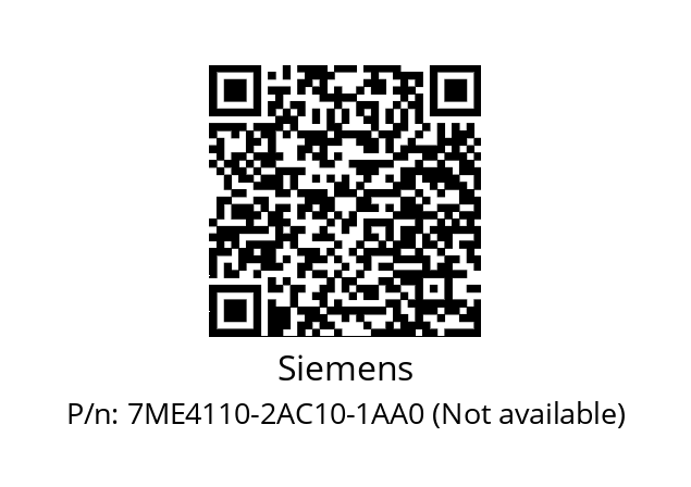   Siemens 7ME4110-2AC10-1AA0 (Not available)