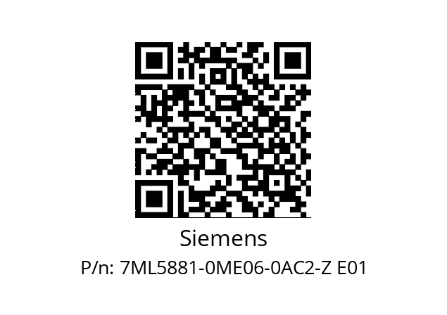   Siemens 7ML5881-0ME06-0AC2-Z E01