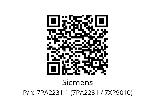   Siemens 7PA2231-1 (7PA2231 / 7XP9010)