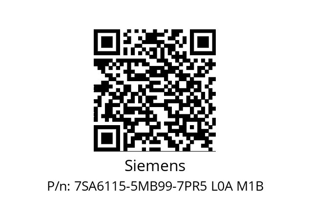   Siemens 7SA6115-5MB99-7PR5 L0A M1B