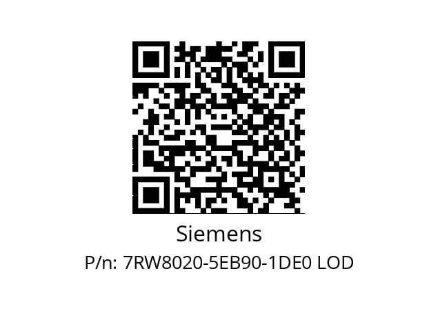   Siemens 7RW8020-5EB90-1DE0 LOD