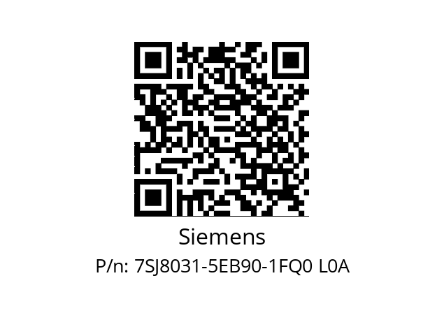   Siemens 7SJ8031-5EB90-1FQ0 L0A