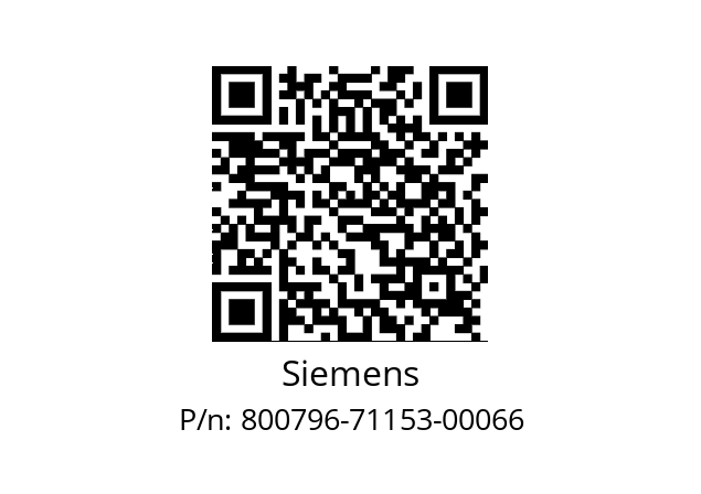   Siemens 800796-71153-00066