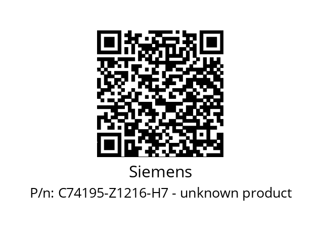   Siemens C74195-Z1216-H7 - unknown product