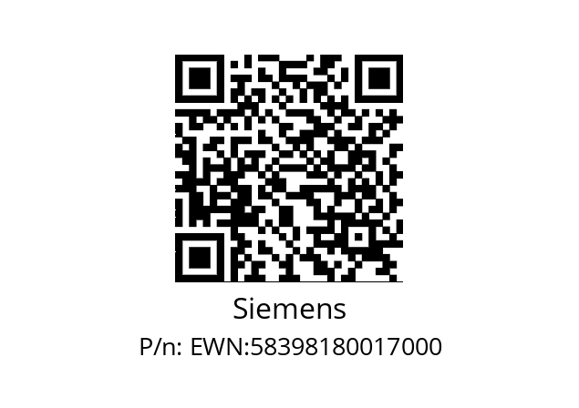   Siemens EWN:58398180017000