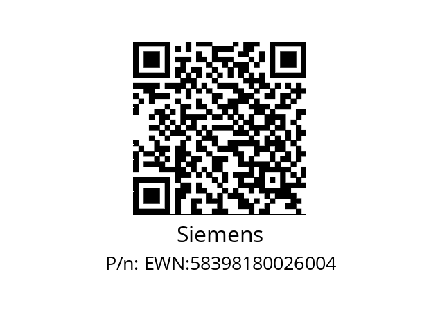   Siemens EWN:58398180026004