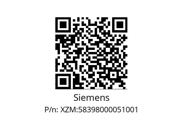   Siemens XZM:58398000051001