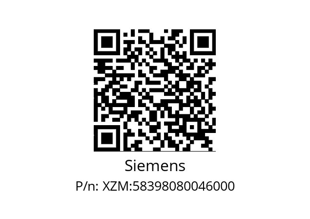   Siemens XZM:58398080046000