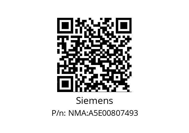   Siemens NMA:A5E00807493