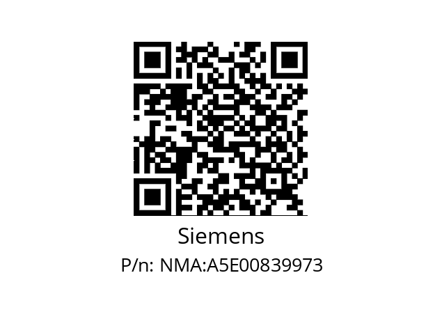   Siemens NMA:A5E00839973