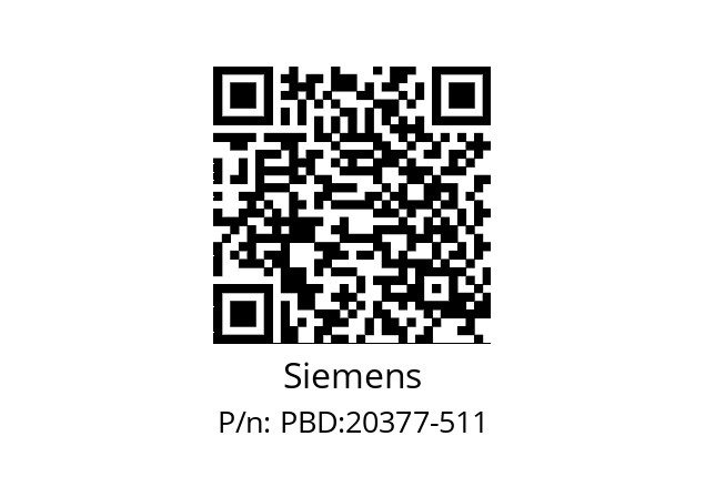   Siemens PBD:20377-511