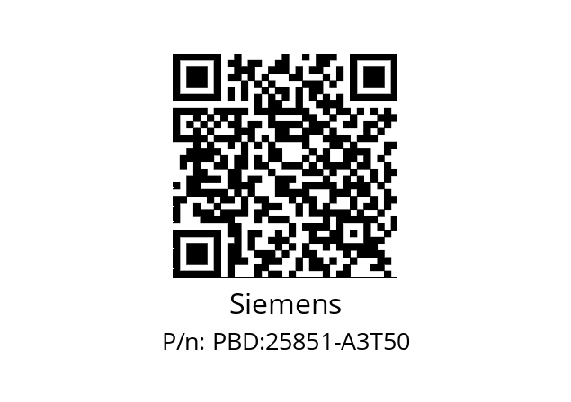   Siemens PBD:25851-A3T50