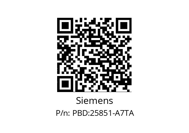   Siemens PBD:25851-A7TA