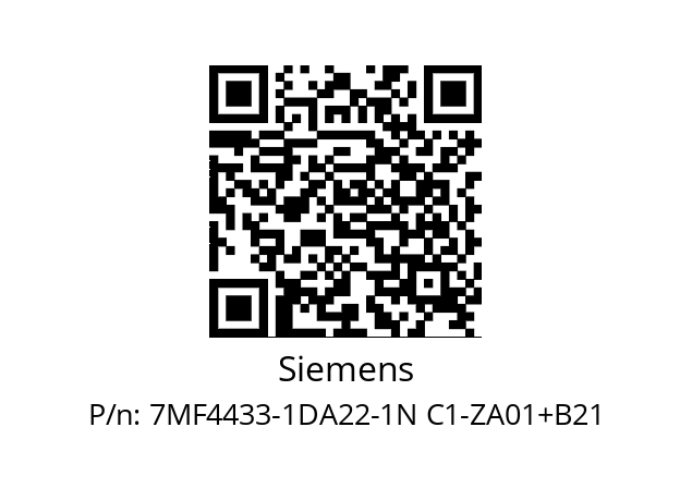   Siemens 7MF4433-1DA22-1N C1-ZA01+B21