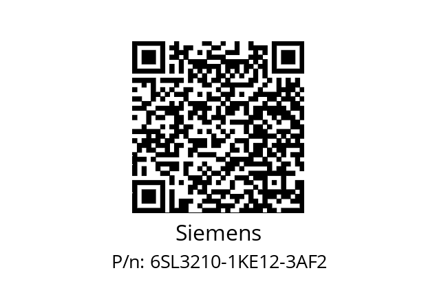  6SL32101KE123AF2 Siemens 6SL3210-1KE12-3AF2