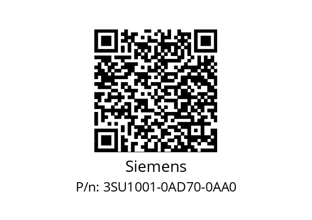  3SU10010AD700AA0 Siemens 3SU1001-0AD70-0AA0